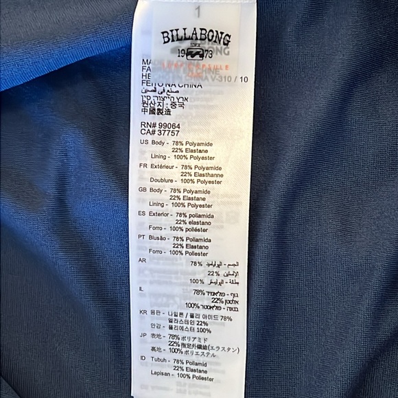 Billabong Sun Tribe Long Sleeve Swimsuit - Picture 12 of 12